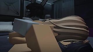 Утахиме и Юки исцеляют мой член в Роблоксе - порно видео